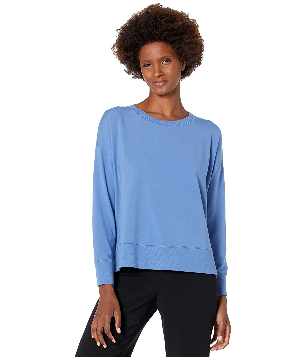 

Лонгслив Eileen Fisher Crew Neck Top with High-Low Hem in Organic Cotton Stretch Jersey Coast,  (52, Лонгслив Eileen Fisher Crew Neck Top with High-Low Hem in Organic Cotton Stretch Jersey Coast, 2X (52)