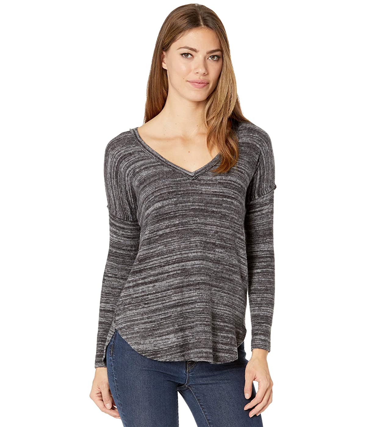 

Лонгслив Bobeau Long Sleeve V-Neck Pullover Raven Mix,  (48, Лонгслив Bobeau Long Sleeve V-Neck Pullover Raven Mix, L (48)