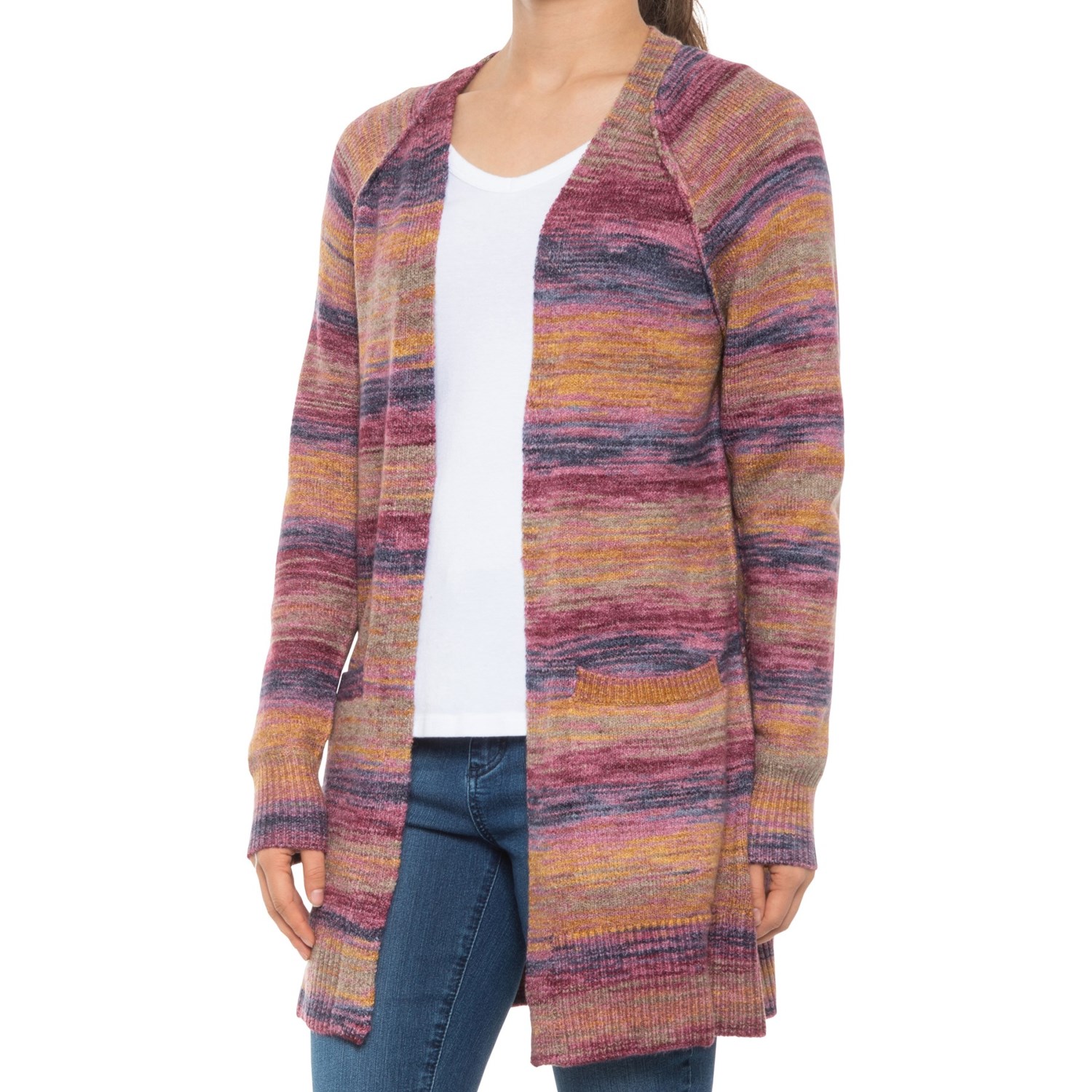 

Кардиган Lucky Brand Space Dye Malibu - Open Front Navy Multi, M (46)