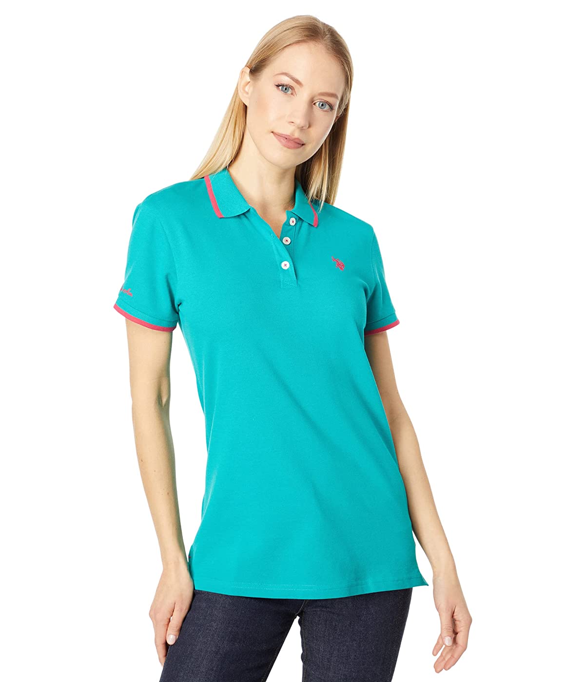 

Поло U.S. POLO Classic Stretch Pique Polo Shirt Reef Teal,  (46, Поло U.S. POLO Classic Stretch Pique Polo Shirt Reef Teal, M (46)