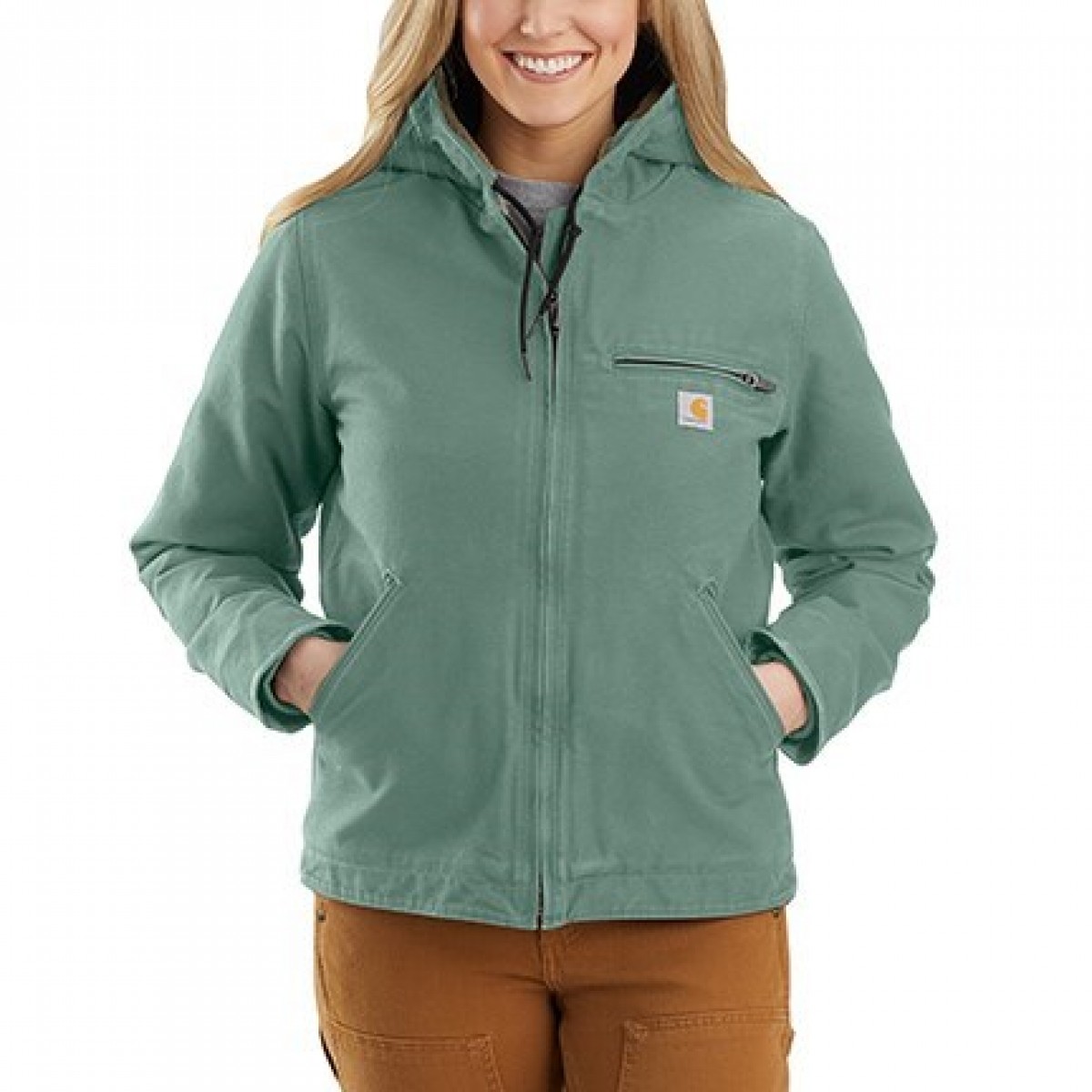 

Куртка Carhartt 104292 Washed Duck - Sherpa Lined, Factory Seconds Bay Green, XL (50)