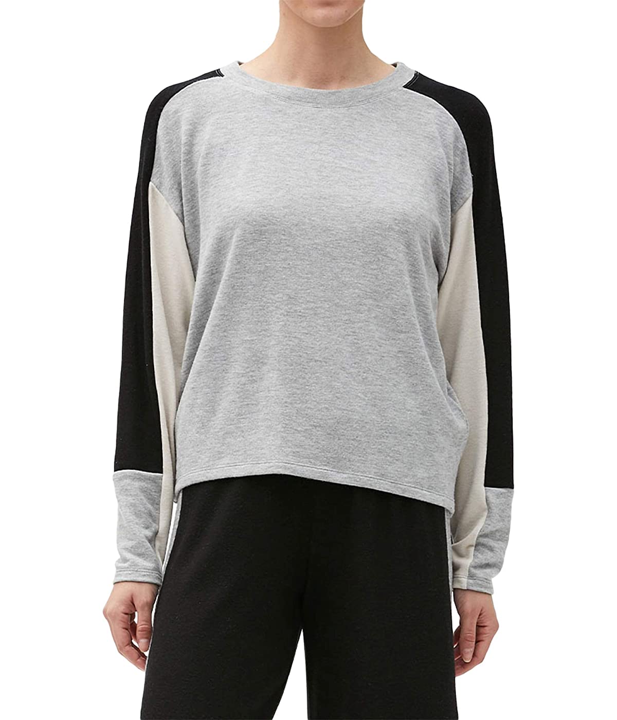 

Лонгслив Michael Stars Zephyr Scoop Neck Pullover Black Combo,  (46, Лонгслив Michael Stars Zephyr Scoop Neck Pullover Black Combo, M (46)