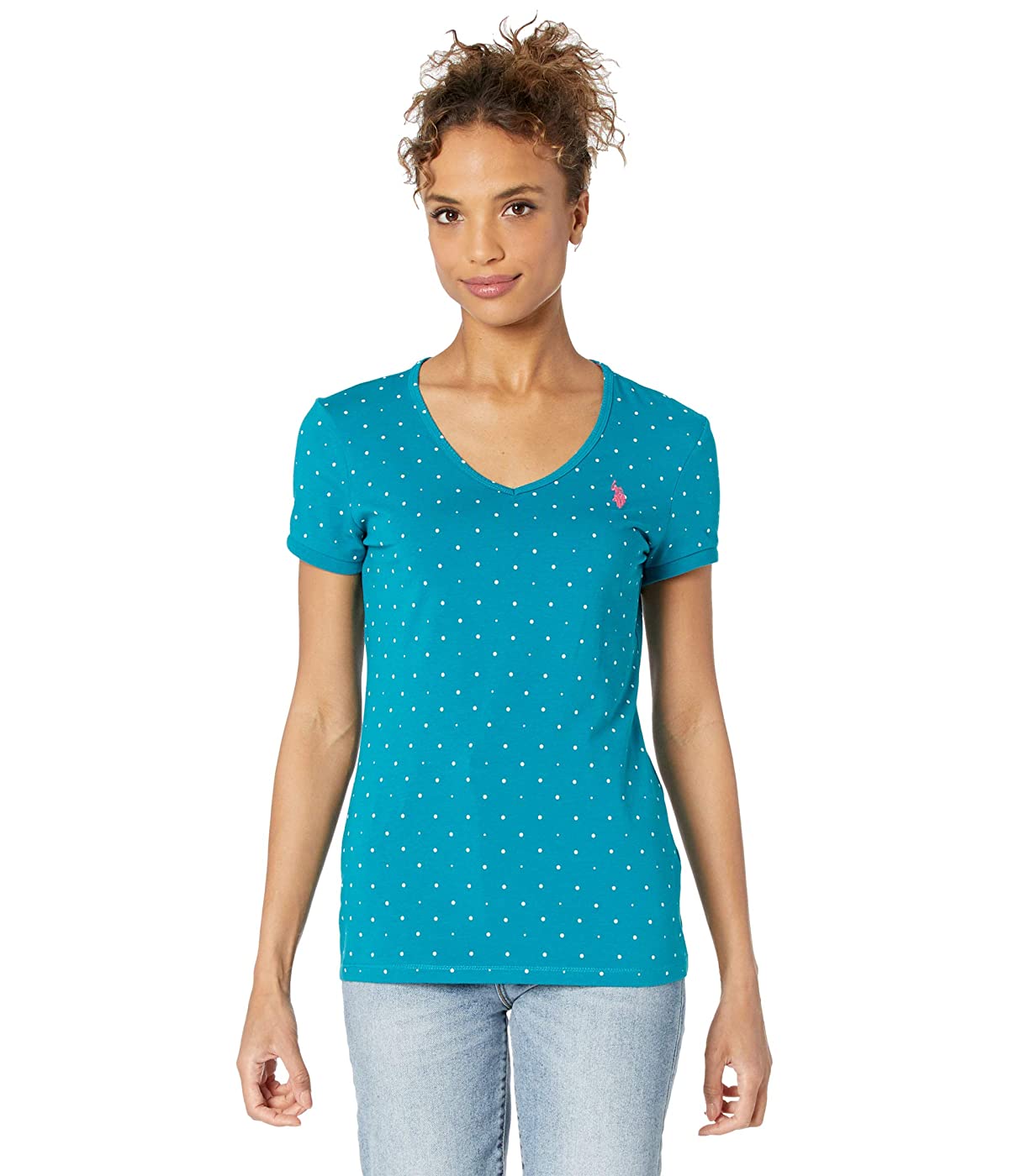 

Футболка U.S. POLO Dot V-Neck Tee Young Turquoise,  (42, Футболка U.S. POLO Dot V-Neck Tee Young Turquoise, XS (42)