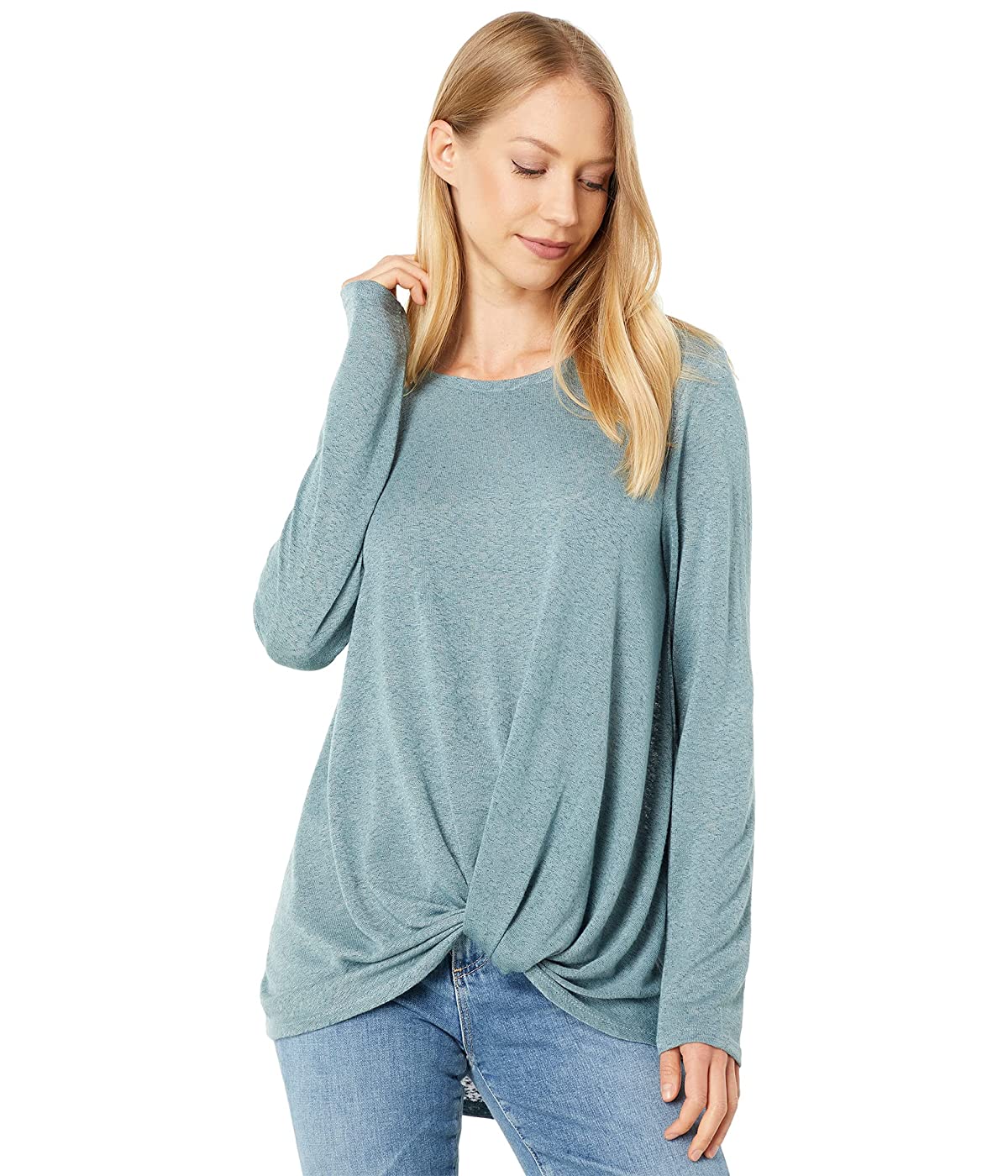 

Лонгслив Bobeau Long Sleeve Twist Front Top Dusty Teal, XL (50)