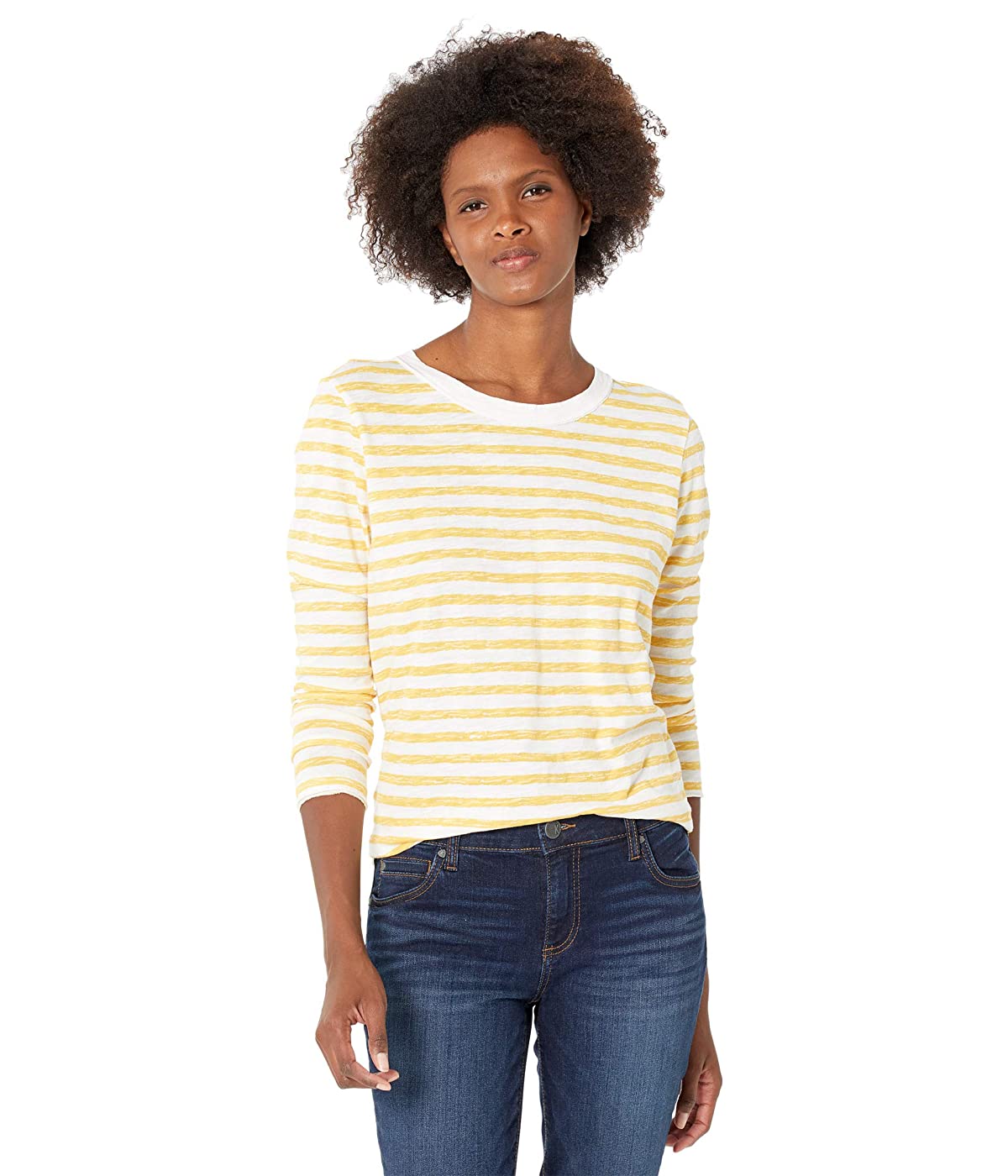 

Лонгслив Elliott Lauren In Line Crew Neck Striped Top with Raw Edge Marigold,  (44, Лонгслив Elliott Lauren In Line Crew Neck Striped Top with Raw Edge Marigold, S (44)