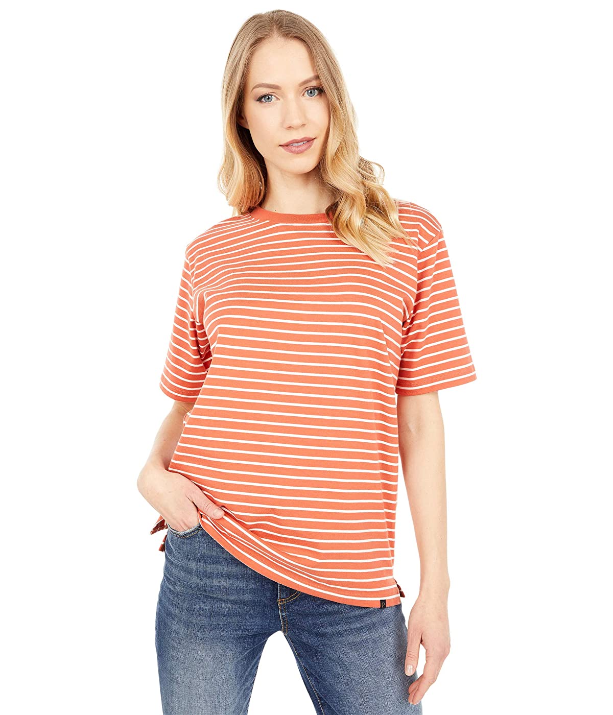 

Футболка Pendleton Deschutes Stripe Tee Spiced Orange/Antique White,  (40, Футболка Pendleton Deschutes Stripe Tee Spiced Orange/Antique White, XXS (40)