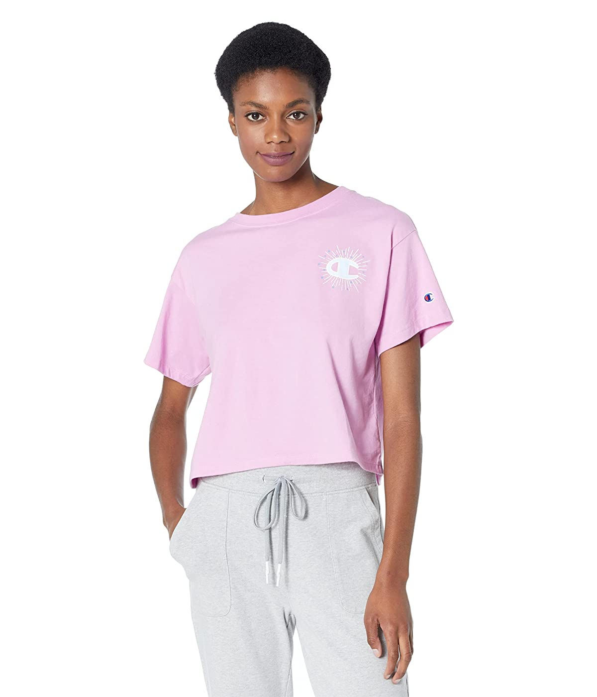 

Футболка Champion The Cropped Graphic Tee Paper Orchid,  (48, Футболка Champion The Cropped Graphic Tee Paper Orchid, L (48)