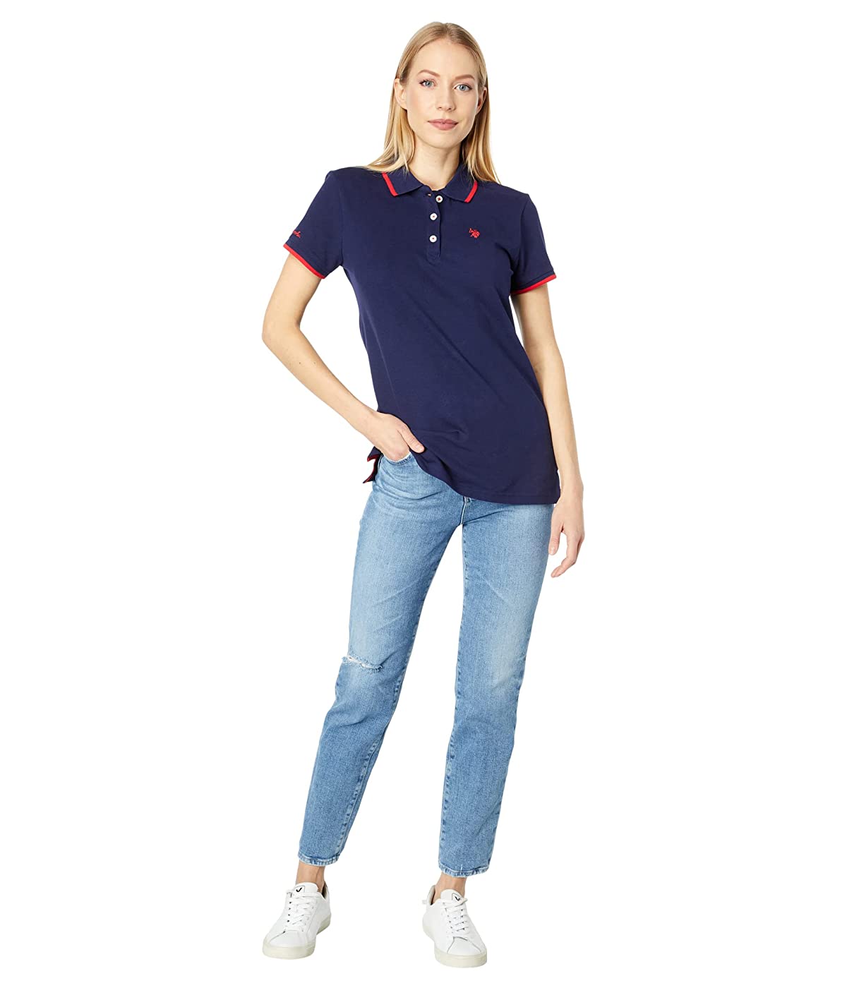 

Поло U.S. POLO Classic Stretch Pique Polo Shirt Evening Blue,  (48, Поло U.S. POLO Classic Stretch Pique Polo Shirt Evening Blue, L (48)