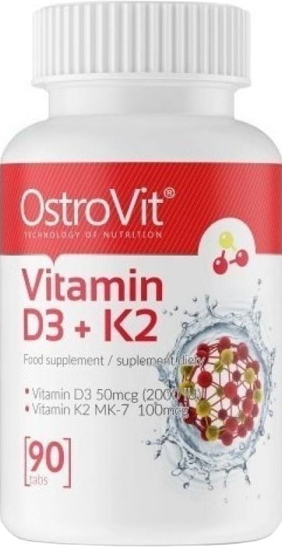 Витамины Ostrovit Vitamin D3 K2 90 таблеток 5902232611960 фото