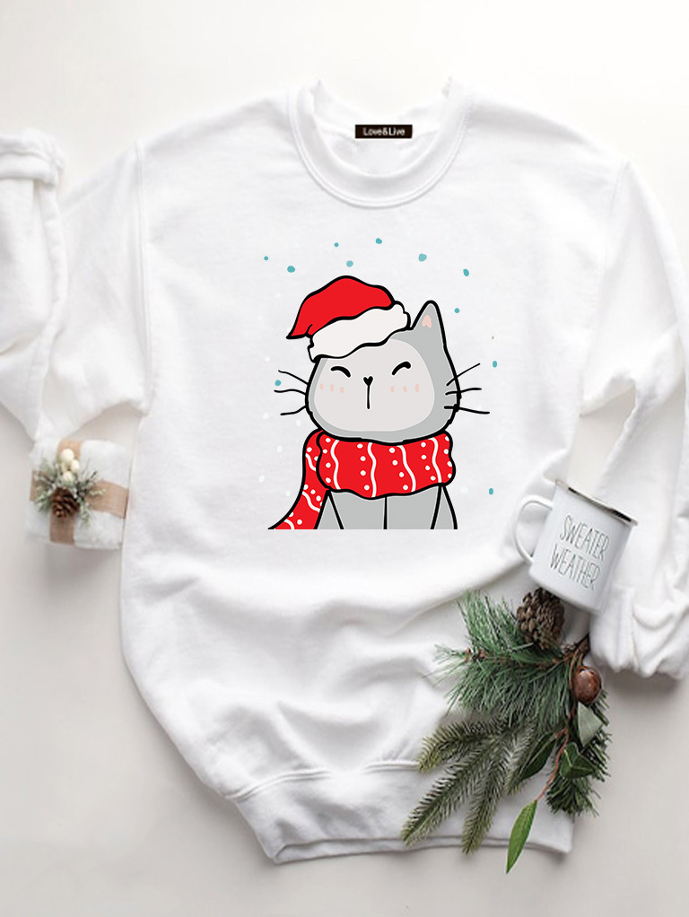 

Свитшот Love&Live Warm cat LLP01347 XXXL Белый
