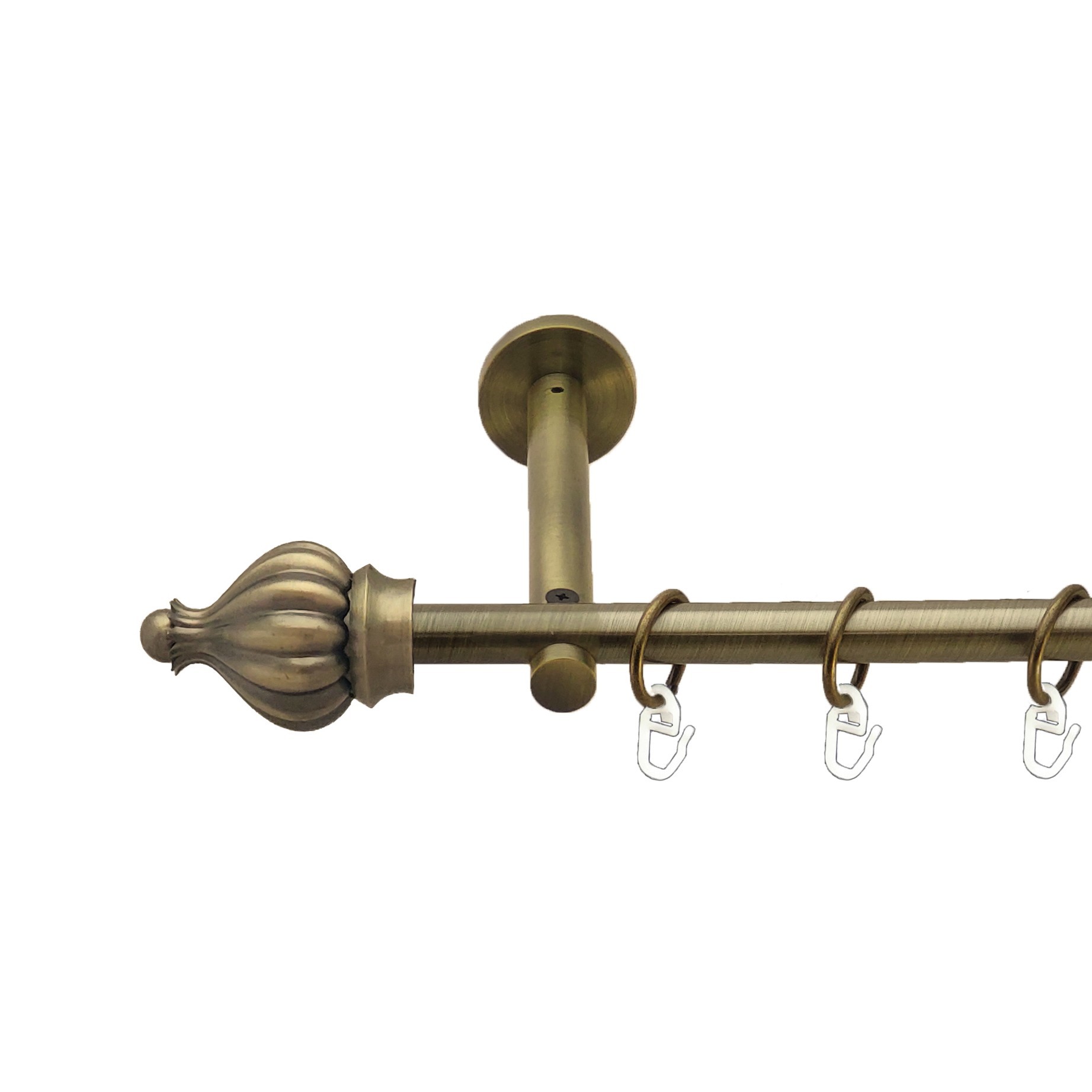 

Карниз Orvit Таджа металевий однорядний циліндр (16 см) гладка труба кільце металеве Антик 16 мм 300 см (00-00017094)