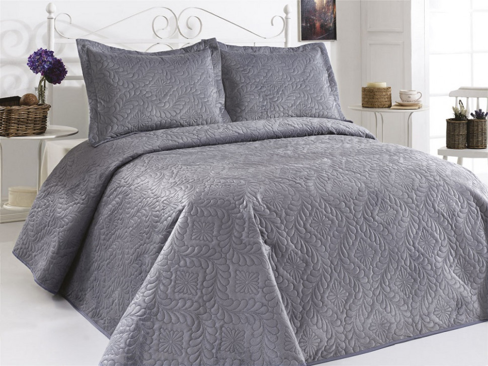 

Покрывало с наволочками велюр Le Vele Velur Indigo 240x260 0415.LVL.00.00.000.00.044