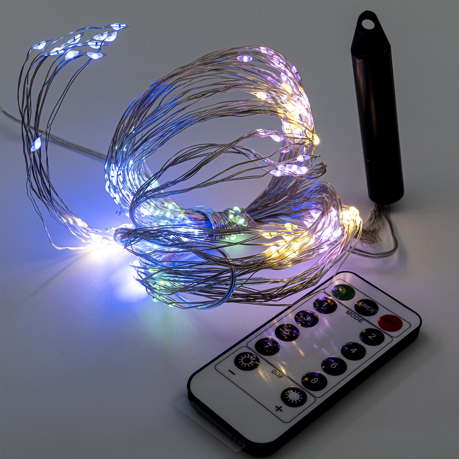 

Светодиодная гирлянда Altalusse INL-2108U-200 200LED 2 м х 10 шт 8 режимов USB с пультом ДУ Разноцветный (INL-2108U-200 Multicolor)
