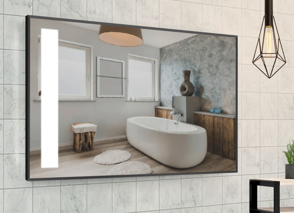

Зеркало в алюминиевой раме c LED подсветкой Smart Mirror сенсорное Firenze-R 100 x 120 см Прямоугольное