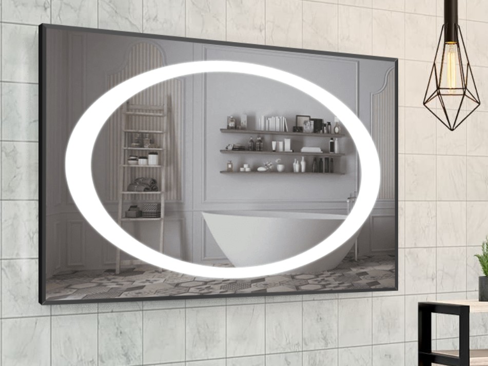 

Зеркало в алюминиевой раме c LED подсветкой Smart Mirror сенсорное Casoria-R 100 x 120 см Прямоугольное