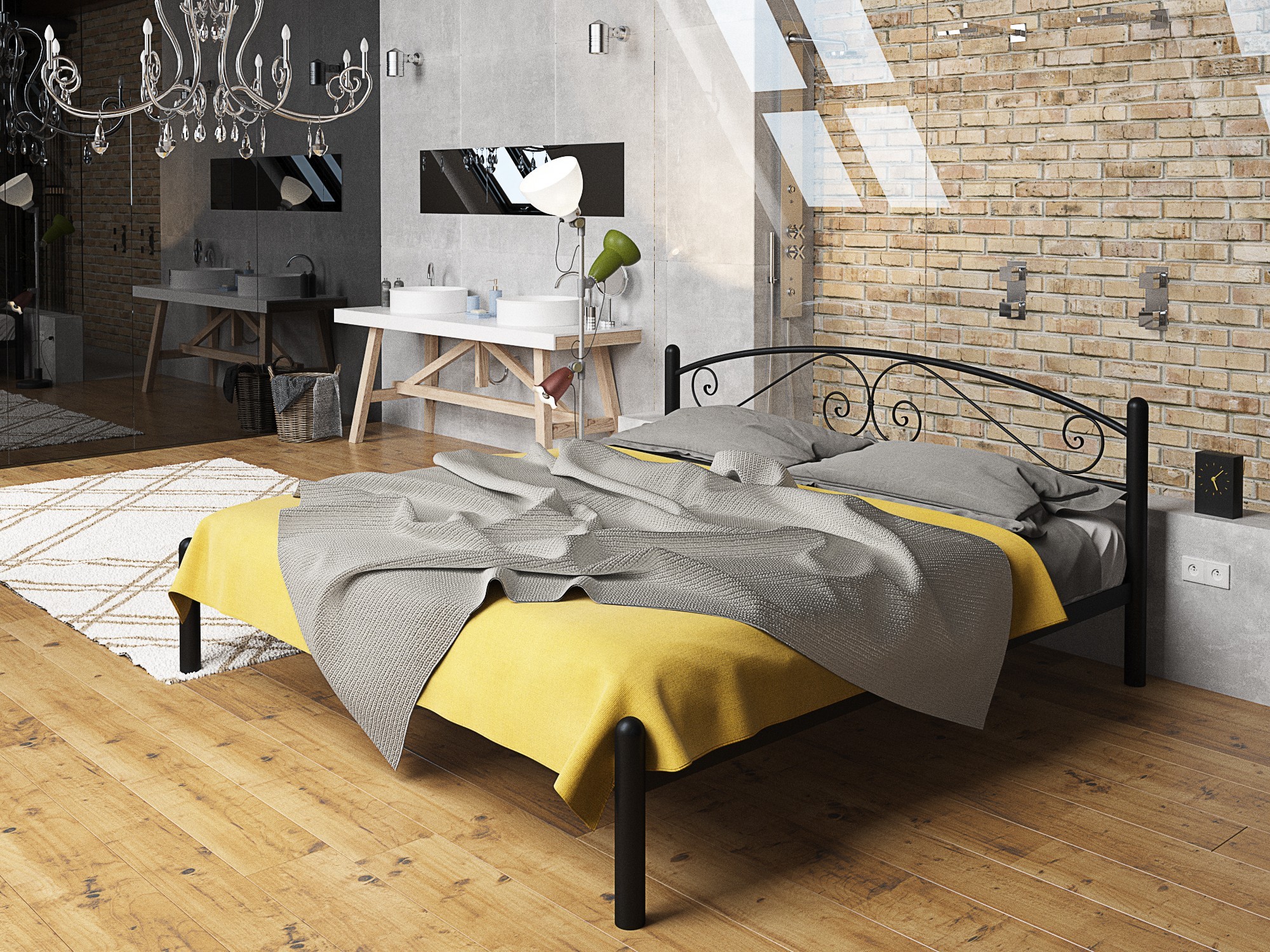 

Кровать Tenero Виола 180х200 черный бархат