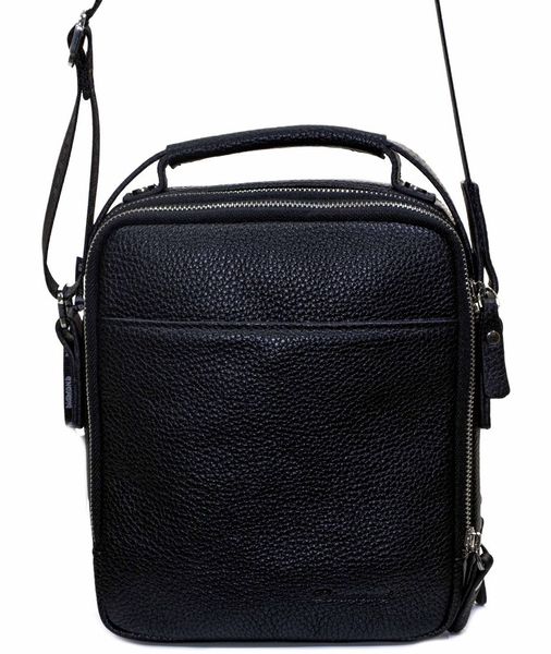 

Вертикальная кожаная сумка на три отделения Diamond 75-8705 black