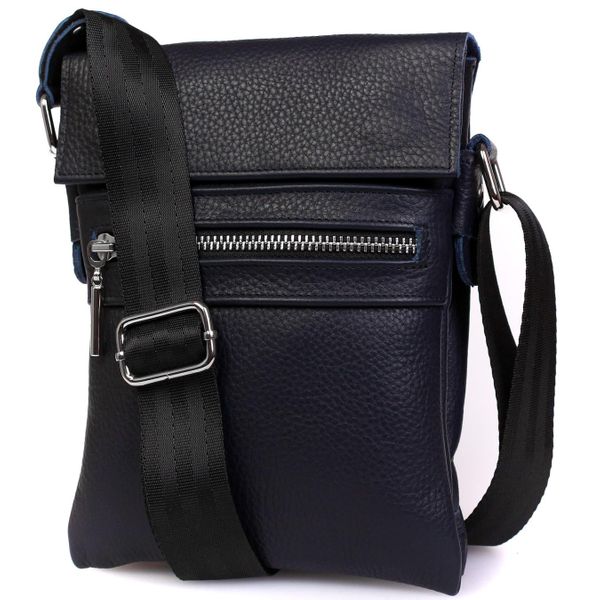 

Кожаная сумка через плечо Alvibag AV-59-3 синяя