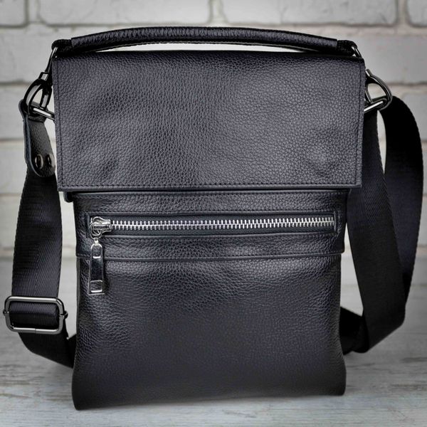 

Стильная мужская кожаная сумка Alvibag AV0196RFL-BLACK