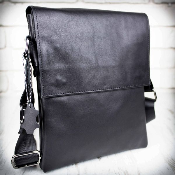 

Кожаная мужская сумка через плечо Alvibag AV0206XGL-BLACK