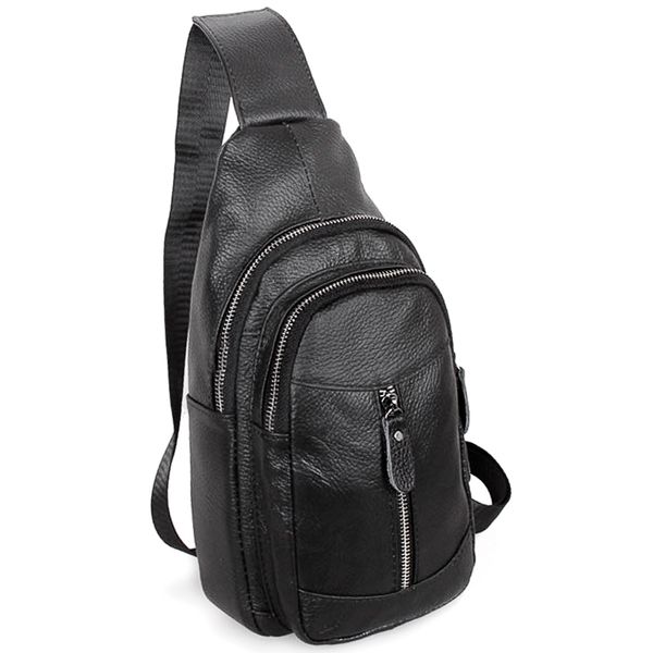 

Кожаная сумка-рюкзак Cross-Body JZ NVBON318-1 Черная