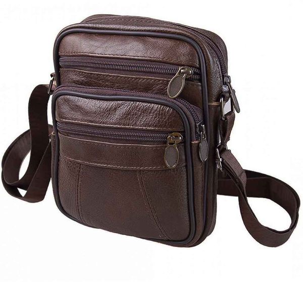 

Мужская кожаная сумка JZ NVR010-2DR-BROWN коричневая