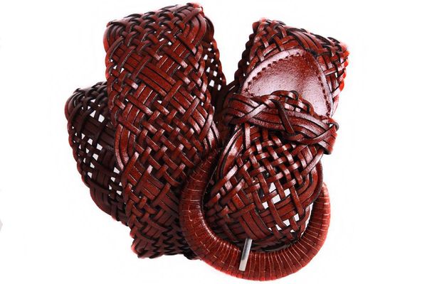 

Широкий кожаный женский пояс D-Belts S0118 коричневый (100-110 см х 5.5 см)