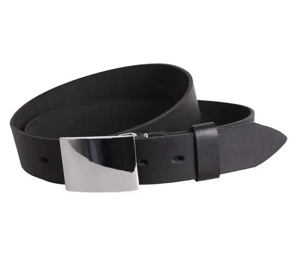 

Ремень с серебристой пряжкой D-Belts S0165 черный (130 см х 4 см)