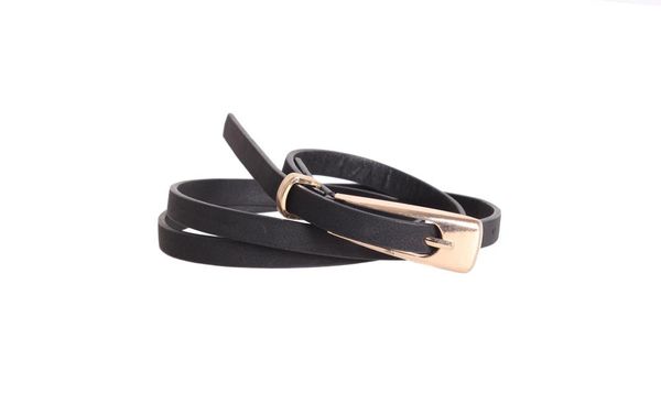 

Женский узкий ремень D-Belts S0513 черный (110-115 см х 1 см)