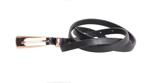 

Женский узкий ремень D-Belts S0511 черный (110-115 см х 1 см)