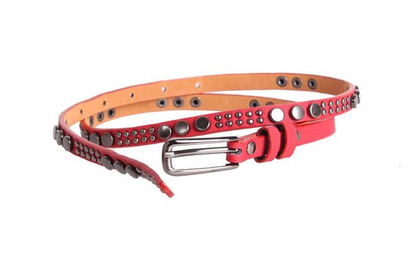 

Женский узкий ремень D-Belts S0494 красный (105-115 см х 1 см)
