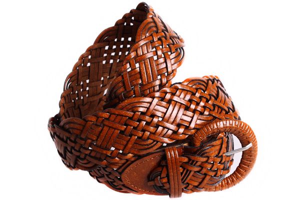 

Симпатичный плетеный женский ремень в джинсы D-Belts S0732 коричневый (105см х 4 см)