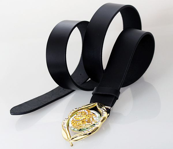 

Женский кожаный ремень под джинсы D-Belts S1454 черный (125 см х 4 см)