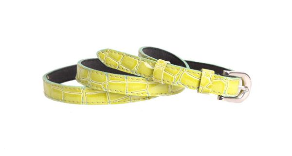 

Женский узкий ремень D-Belts S0506 желтый (90-105 см х 1.5 см)