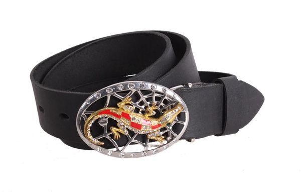 

Женский кожаный ремень под джинсы D-Belts S0402 черный (130 см х 4 см)