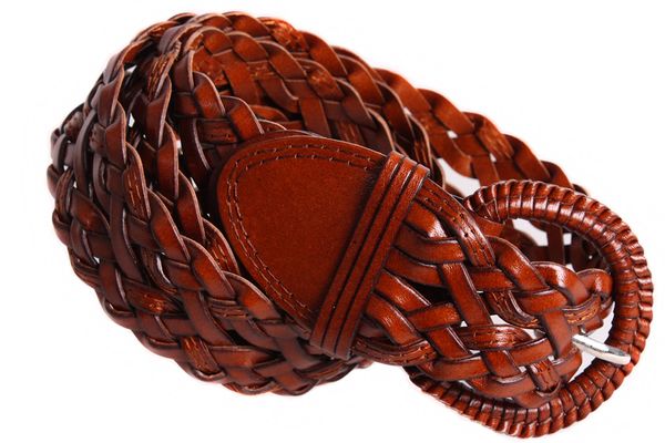 

Стильный плетеный пояс в джинсы D-Belts S0727 коричневый (105 см х 4 см)
