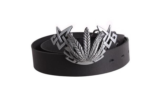 

Кожаный ремень с бляхой D-Belts S0197 черный (125-130 см х 4 см)