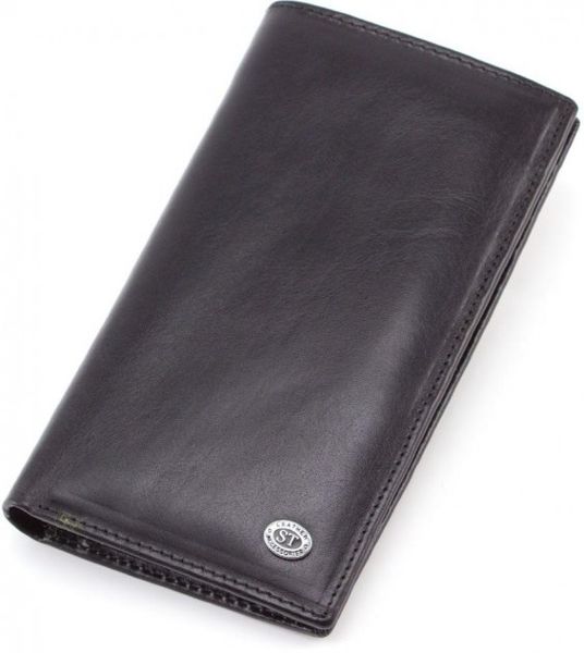 

Мужской кошелек из натуралной кожи ST Leather (B-MS35) 98179 Черный