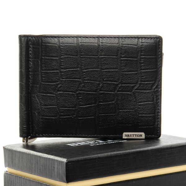 

Мужской кожаный кошелек Crocodile BRETTON M3206 black