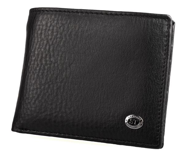 

Мужской кожаный кошелек на магните ST Leather (ST-3) 98441 Черный