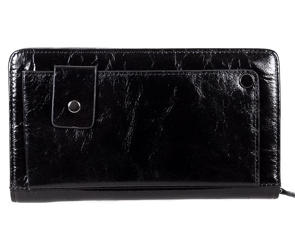 

Лаковый кожаный клатч с картхолдером JZ NVBLACK003-1 Черный