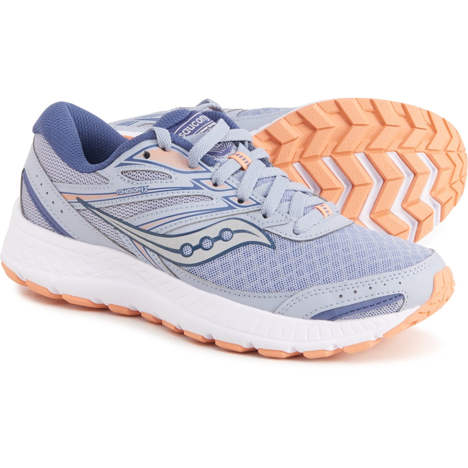 

Кроссовки Saucony Cohesion 13 Running Blue Mist/Melon, 40 (250 мм)