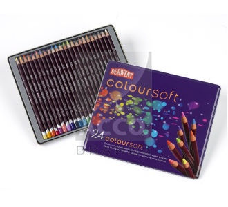 

Карандаши набор Derwent Coloursoft 24 цвета в металлической коробке D-0701027