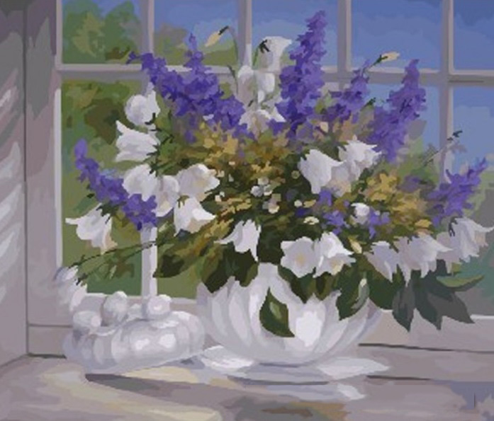 

Васильки и колокольчики.Без коробки. Идейка 40x50
