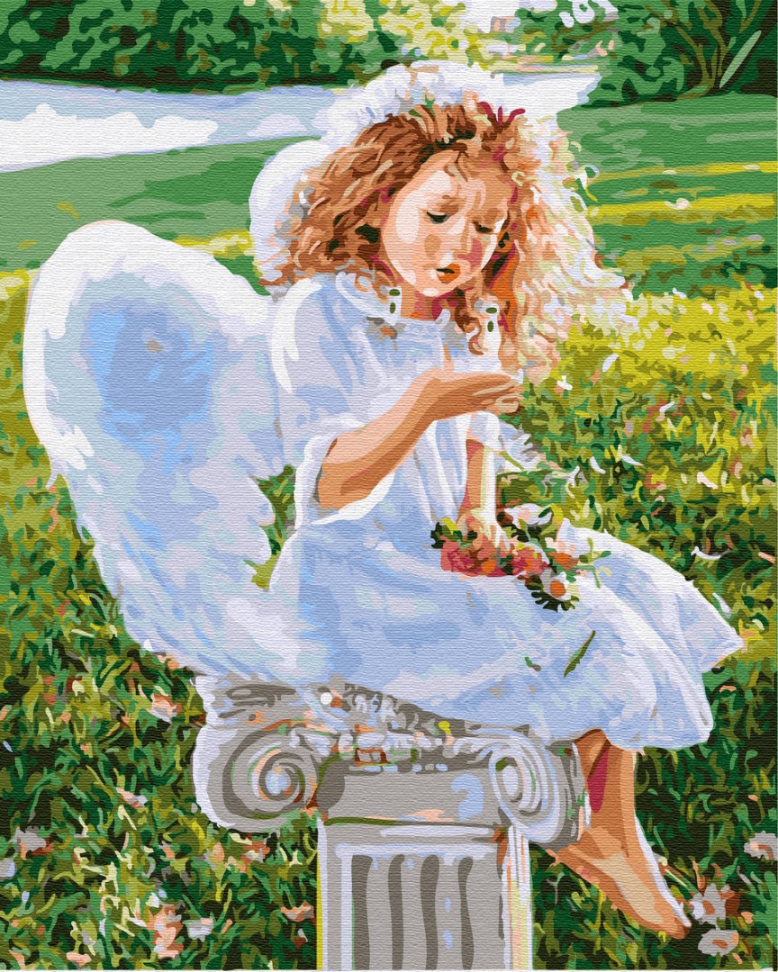 

Маленький ангел. Рисование по номерам на холсте. Brushme 40x50