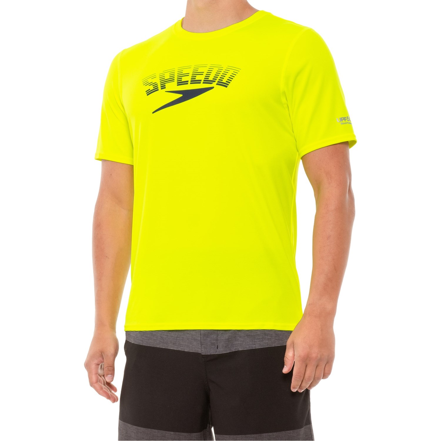 

Рашгард Speedo Graphic Swim T-Shirt - UPF 50+, Safety Yellow,  (48, Рашгард Speedo Graphic Swim T-Shirt - UPF 50+, Safety Yellow, L (48)