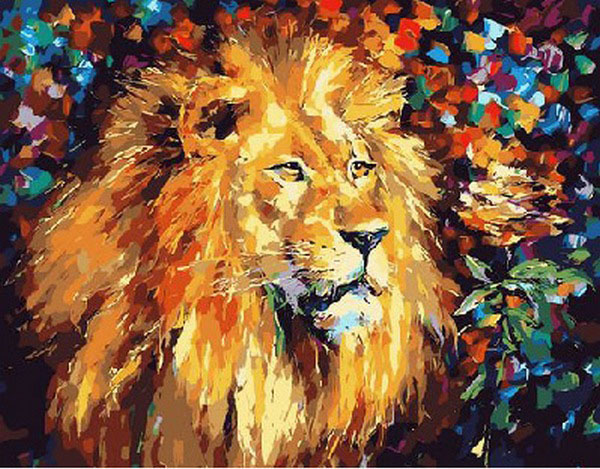 

Лев худ Леонид Афремов. Раскраска по цифрам. Mariposa 40x50
