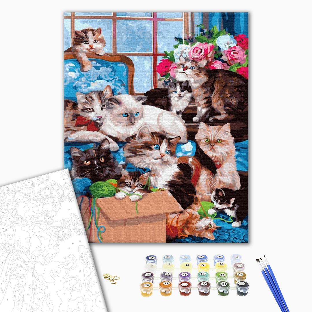 

Кошкин дом. Картина по номерам. Brushme 40x50