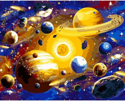 

Солнечная система. Рисование по номерам на холсте. Babylon 40x50