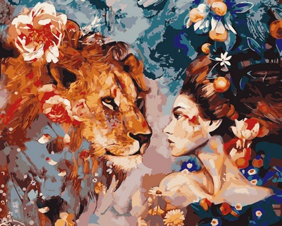 

Ее лев. Набор для рисования. Babylon 40x50